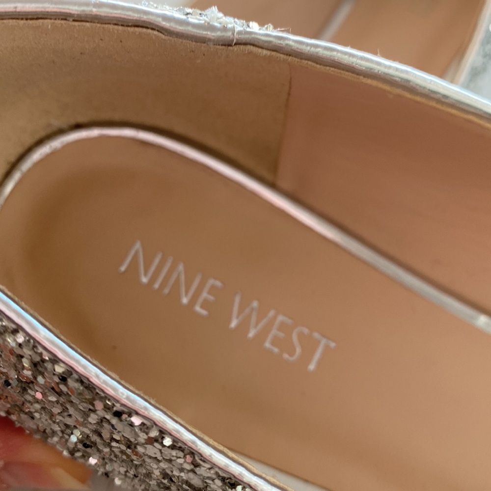 NEW - NINE WEST Glitter Ballet Flats - Picture 5 of 9